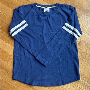 Peek Navy Long Sleeve Tee with White Stripes